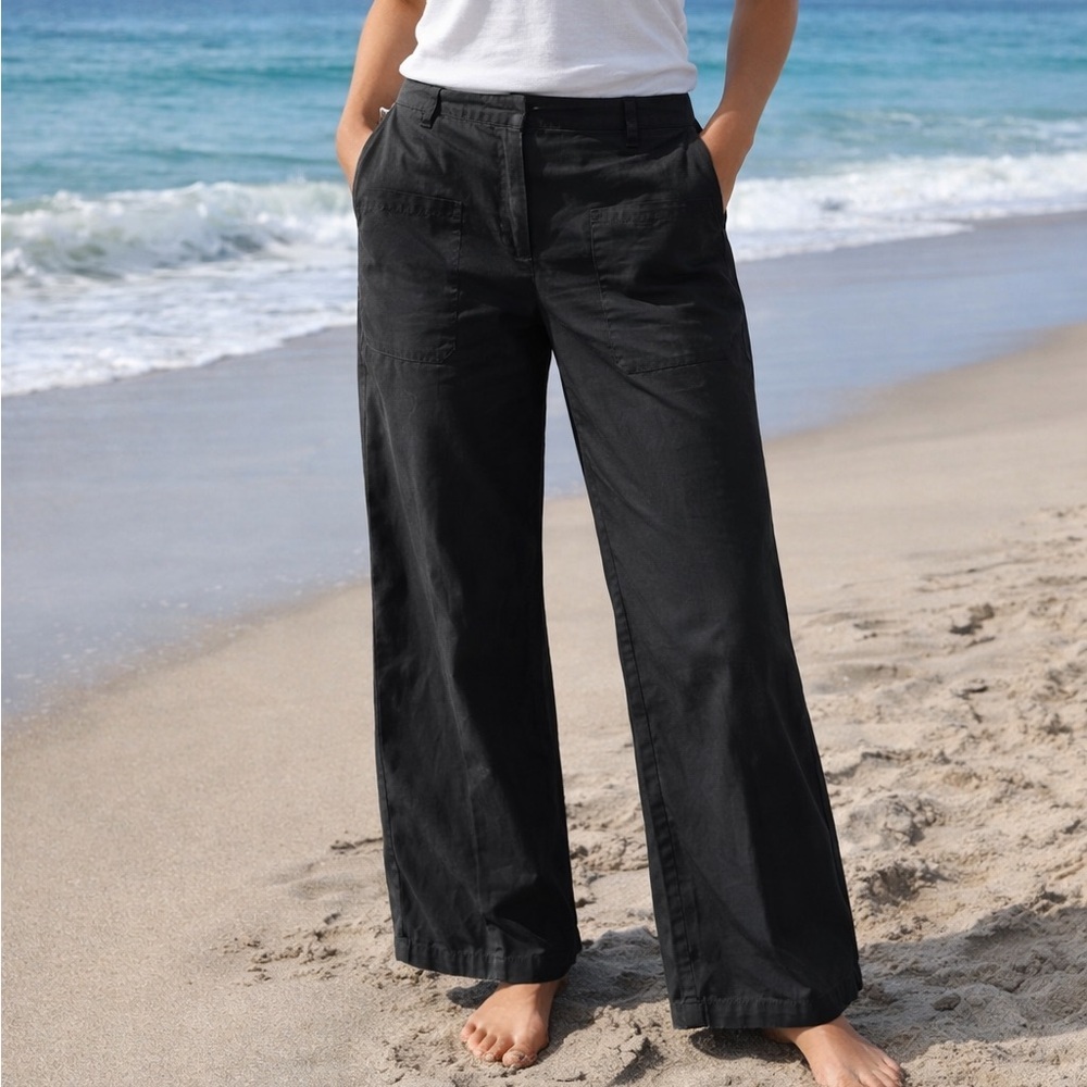 HABITAT CLOTHING WOMENS LARGE WIDE LEGGED TROUSERS PANTS